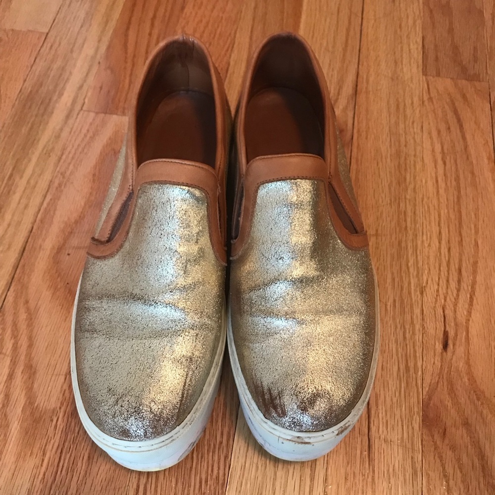 Gold Platform Sneakers